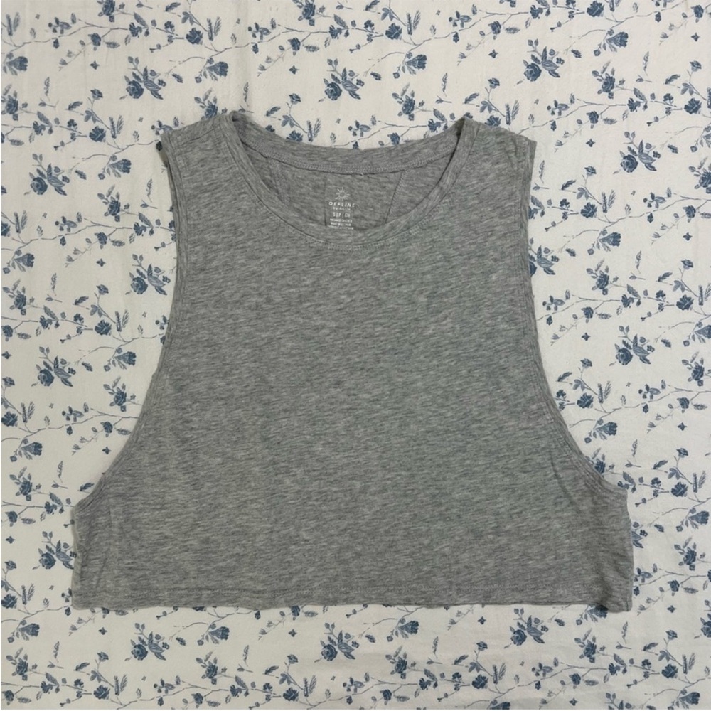 aerie - muscle cropped tank top